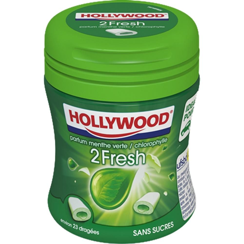 23 dragées chewing-gum 2 FRESH menthe verte/chlorophylle sans sucres